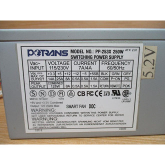 Antec PP-253X 250W Switching Power Supply PP253X250W - Used