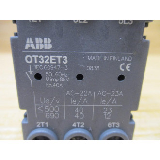 ABB OT32ET3 Disconnect Switch Body Only (Pack of 2) - Used