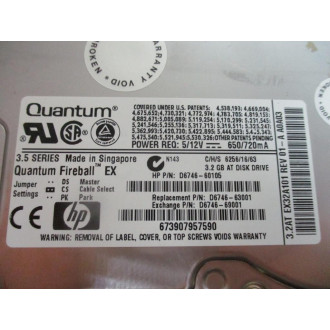 HP D6746-60105 Quantum Fireball EX Hard Drive D674660105 - Used