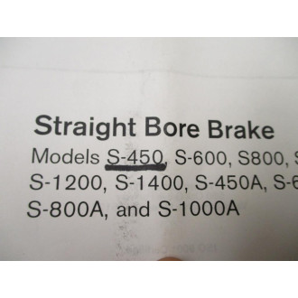 Nexen S-450 Straight Bore Brake S450 - New No Box