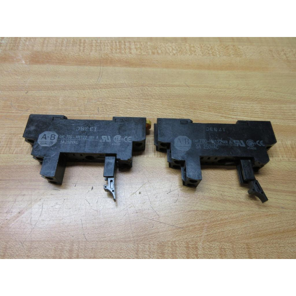 Allen Bradley 700-HN122 Relay Socket 700HN122 (Pack of 2) - Used