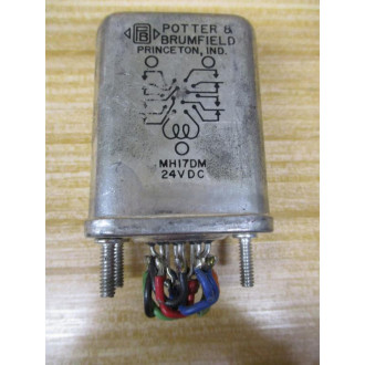 Potter & Brumfield MH17DM-24VDC Relay MH17DM-24V DC - Used