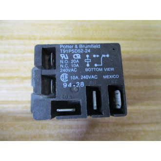Potter & Brumfield T91P5D52-24 Power Relay T91P5D5224 (Pack of 2) - Used