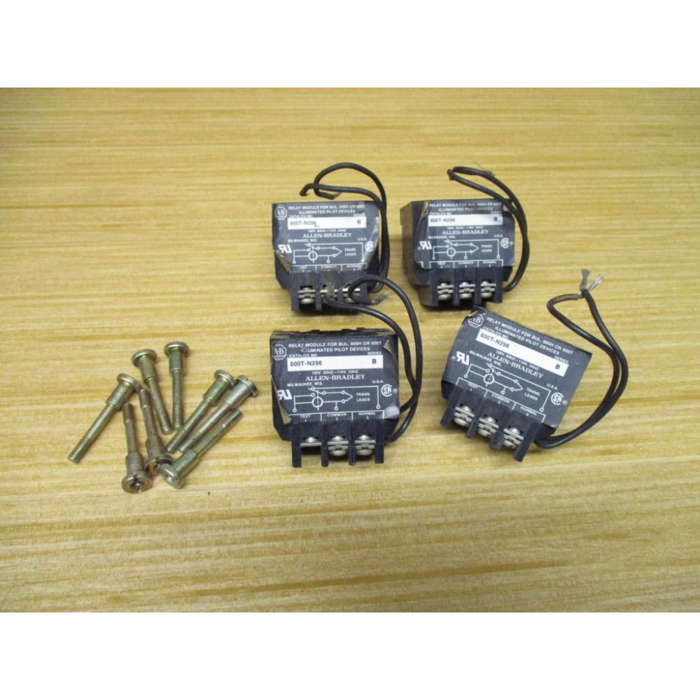Allen Bradley 800T-N296 Relay Module (Pack of 4) - Used