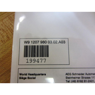 Telemecanique TSX SCM Serial Communication Installation Manual TSXD43724 - New No Box