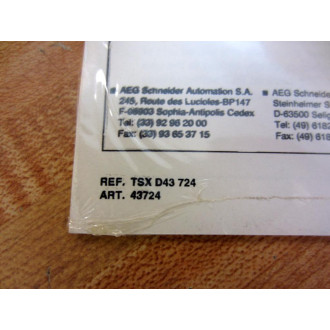 Telemecanique TSX SCM Serial Communication Installation Manual TSXD43724 - New No Box