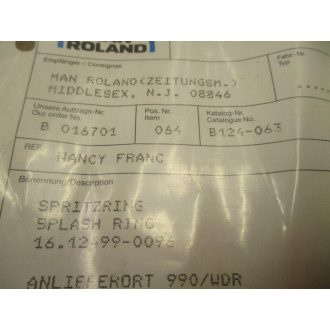 Man Roland B124-063 Splash Ring 16.12499-0096 (Pack of 2)