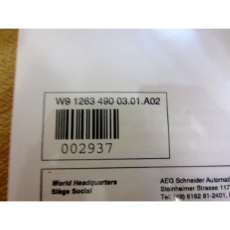 Telemecanique TSX SCM 202122 User's Manual TSXD23004E - New No Box