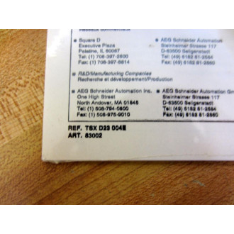 Telemecanique TSX SCM 202122 User's Manual TSXD23004E - New No Box