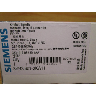 Siemens 3SB3601-2KA11 Selector Switch 3SB3601-2KA11-0CC0
