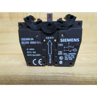Siemens 3SB3601-2KA11 Switch 3SB36012KA11 w3SB3400-0A & Base,Clip