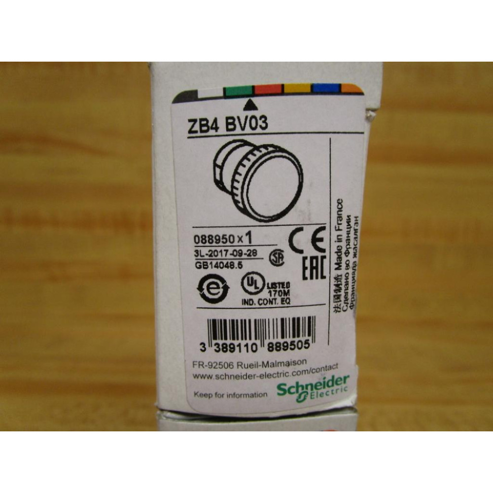 Schneider Electric ZB4 BV03 Pilot Light Head 088950