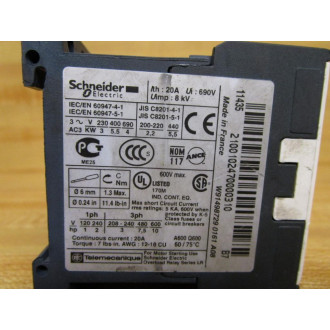 SchneiderTelemecanique LC2K12 10F7 Reversing Contactor LC2K1210F7 - Used