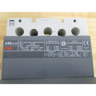 ABB S4N SACE PR211 Circuit Breaker S4NSACEPR211 150Amp - Used