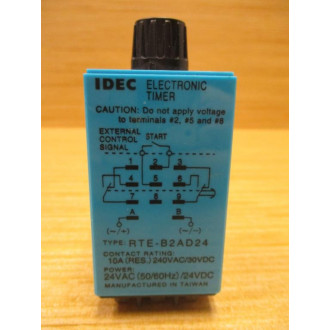 IDEC RTE-B2AD24 Electronic Timer RTEB2AD24 Range: 0-1 Min. - New No Box