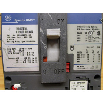 General Electric SEDA36AT0100 100A Circuit Breaker - Used