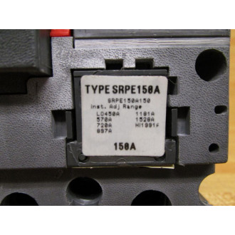 General Electric SEDA36AT0150 150A Circuit Breaker W SAUXPAB1 - Used