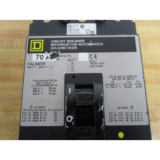 Square D FAL34070 70 A Circuit Breaker - Used