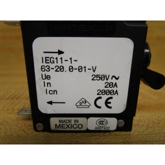 Airpax IE11-1-63-20,0-01-V Circuit Breaker IE1116320001V - New No Box