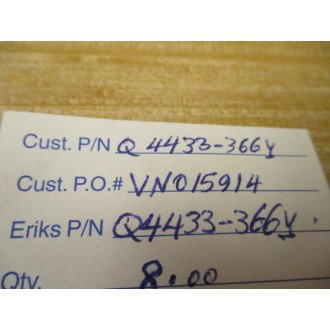 Minnesota Rubber Q4433-366Y Preformed Packing Q4433366Y - New No Box
