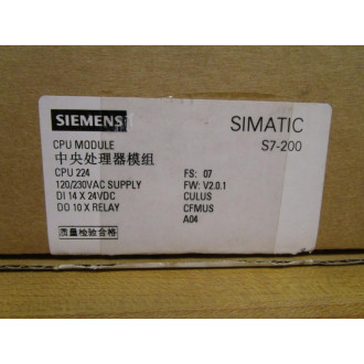 Siemens 6ES7 214-1BD21-0XB0 Power Supply Simatic S7-200 CPU 224 E-Stand 2.0