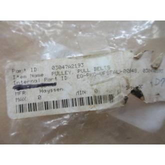Hayssen 03047A2193 Pull Belt Pulley (Pack of 2) - New No Box