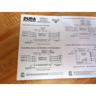 Automation Direct GS3-M DURApulse AC Drive Manual & Quick Ref. GS3-QR - New No Box