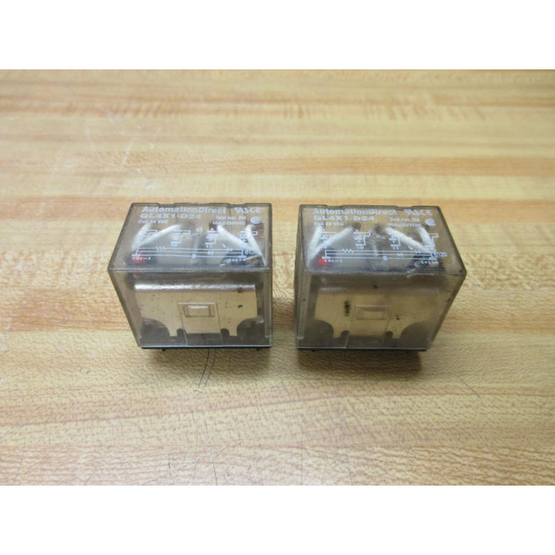 Automation Direct QL4X1-D24-VDC Control Relay QL4X1D24 (Pack of 2) - Used