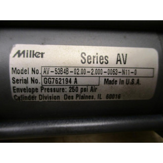 Miller AV-53B4B-02.00-2.000-0063-N11-0 Cylinder AV53B4B020020000063N110 - New No Box