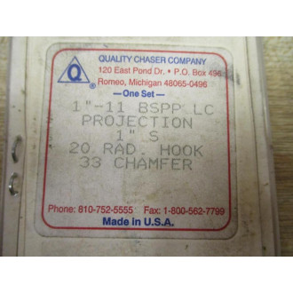 Quality Chaser 1"-11 BSPP LC HSS Chaser Set 1 BSPP LC 115