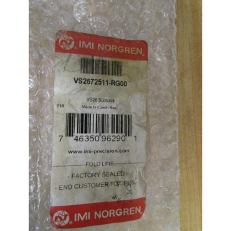 Norgren VS2672511-RG00 Single Sub-Base Valve VS260100070