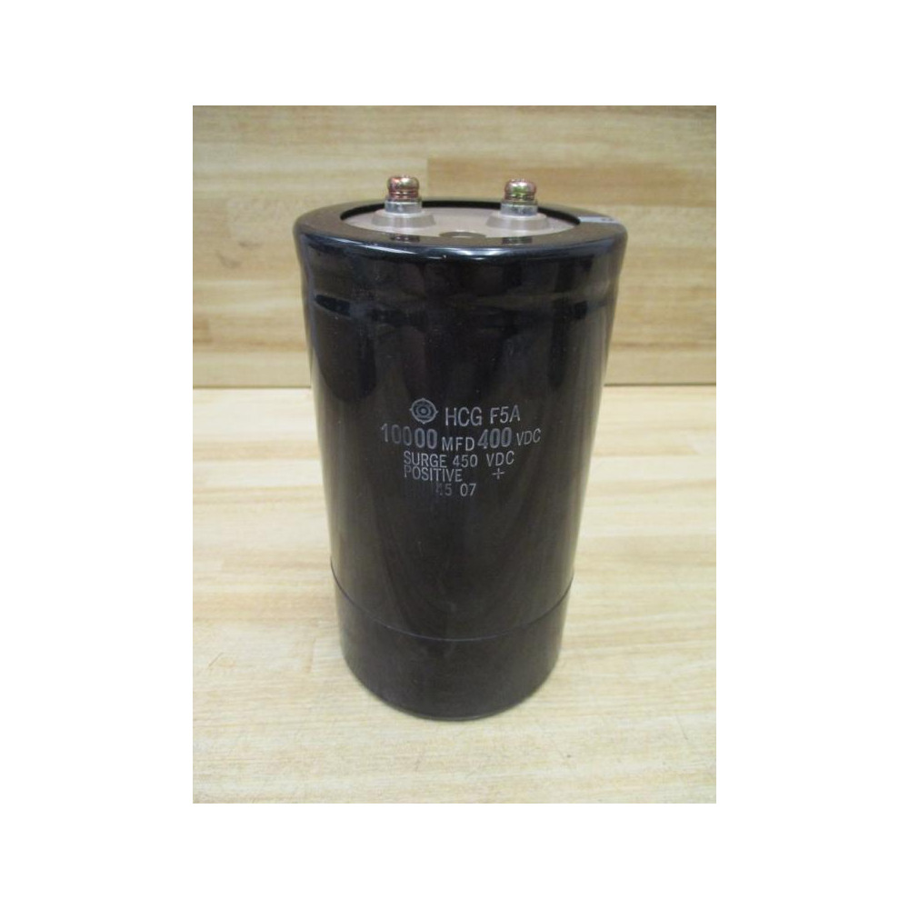 Hitachi HCG F5A Capacitor HCGF5A 10,000MFD, 400 VDC - Used