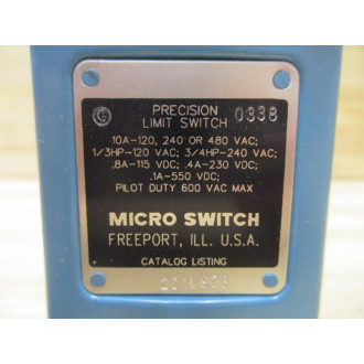 Honeywell  MicroSwitch 201LS23 Precision Limit Switch
