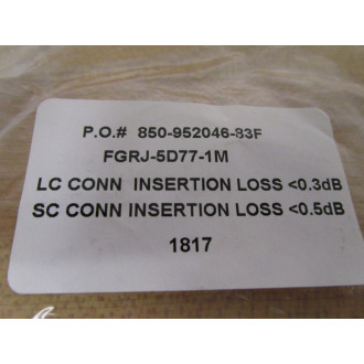 Corning Cable Systems FGRJ-5D77-1M Optical Cable FGRJ5D771M (Pack of 2)
