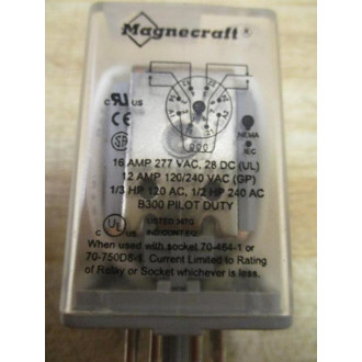 Magnacraft 750XBXC-120A Relay 750XBXC120A - New No Box