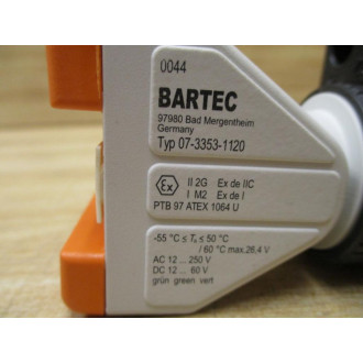 Bartec 07-3353-1120 Lamp Module 0733531120 WO Green Lens - New No Box