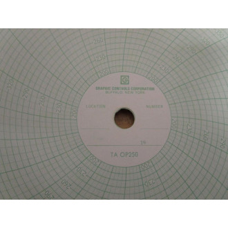 Graphic Controls TA OP250 Recording Chart TAOP250 (Pack of 100)