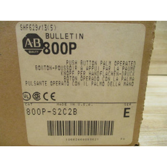 Allen Bradley 800P-2SC2B Palm Operated Push Button 800P2SC2B