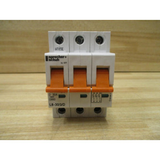 Sprecher+Schuh L8-303D 30 Amp Miniature Circuit Breaker L8303D (Pack of 4)