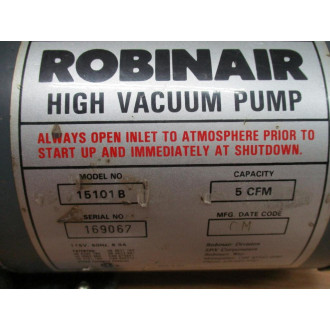 Robinair 15101B High Vacuum Pump - Used