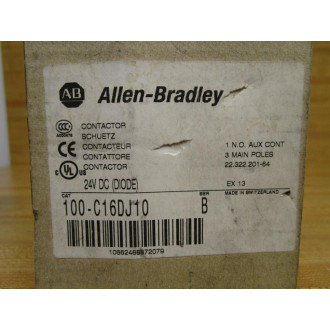 Allen Bradley 100-C16DJ10 Contactor 100C16DJ10