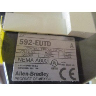 Allen Bradley 592-EUTD Eutectic Overload Relay 592EUTD