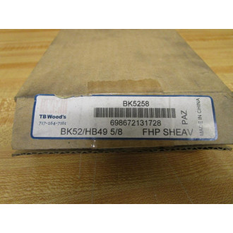 TB Wood's BK5258 FHP Sheave WKeyway