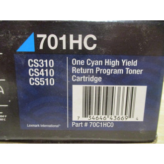 Lexmark 70C1HCO Return Program Toner Cartridge 701HC