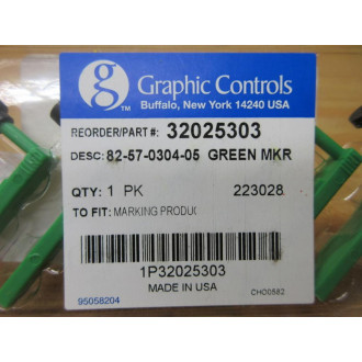 Graphic Controls 32025303 Chart Recorder Pen 82-57-0304-05 (Pack of 6)