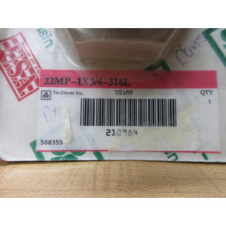 Tri-Clover 22MP-1X34-316L Sanitary Clamp X Adapter 210984