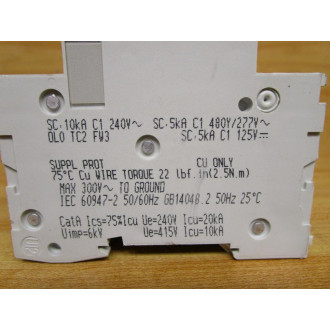Schneider 24449 10A Breaker MG24449 Merlin Square D 2 Pole - Used