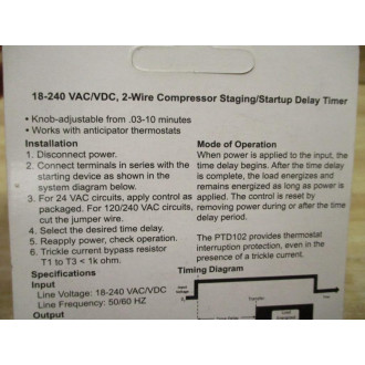 Packard PTD102 Delay On Make Timer (Pack of 3)