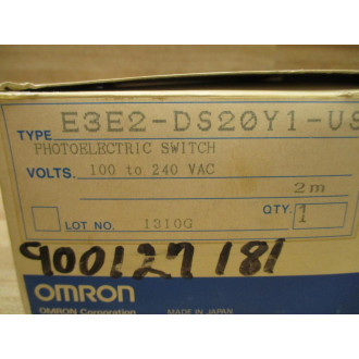 Omron E3E2-DS20Y1-US Photoelectric Switch E3E2DS20Y1US