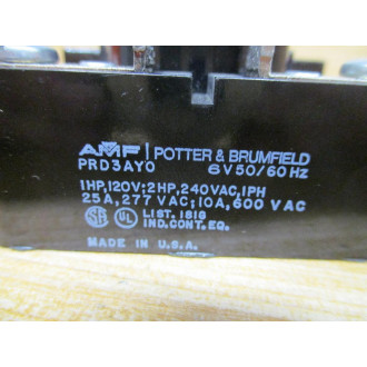 Potter & Brumfield PRD3AY0-6 Relay PRD3AY0 - New No Box